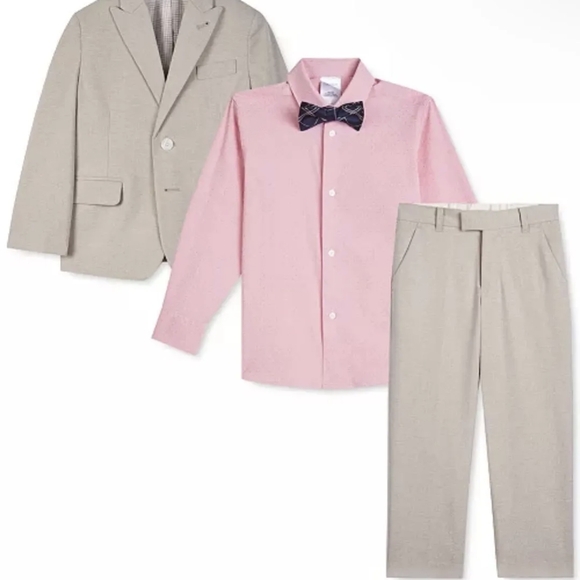 Calvin Klein Beige Suit with White Buttons - Picture 2 of 4